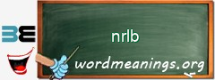 WordMeaning blackboard for nrlb